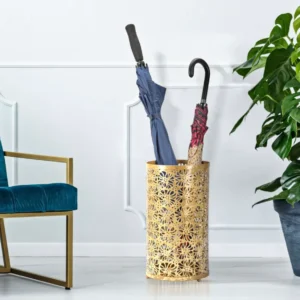 Suport Umbrele Mauro Ferretti Fiori Glam Ø 24X42 cm, Auriu