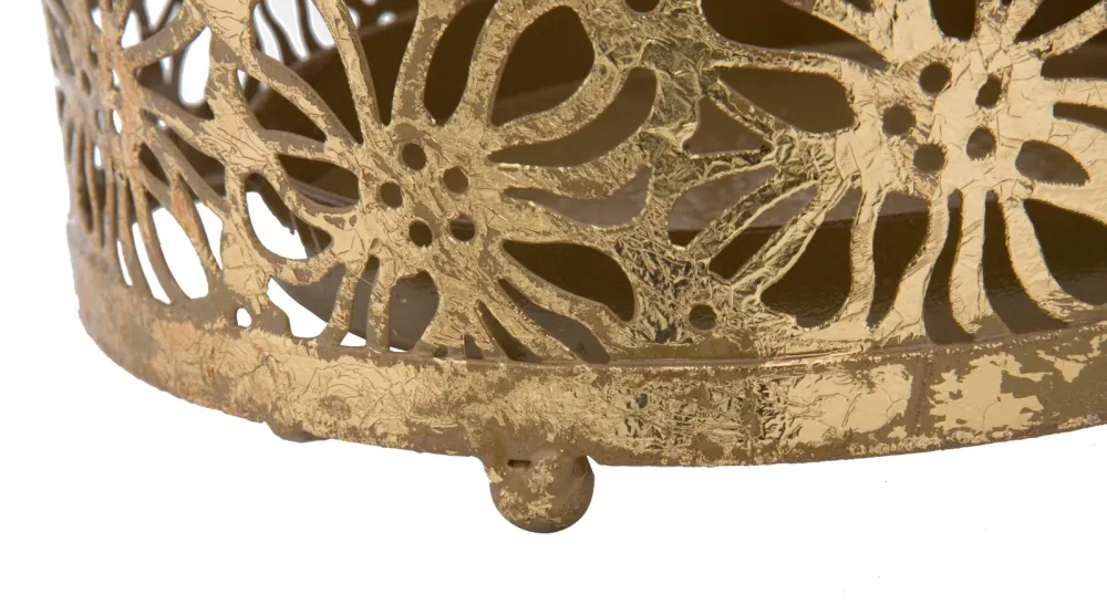 Suport Umbrele Mauro Ferretti Fiori Glam Ø 24X42 cm, Auriu