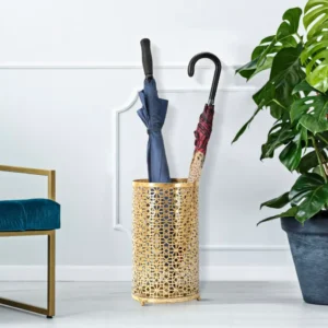 Suport Umbrele Mauro Ferretti Stick Glam Ø 24X42 cm, Auriu