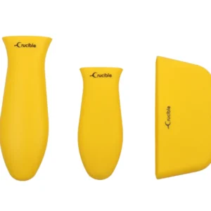 Suporturi din silicon pentru oale (set de 3, mix galben) pentru tigaie din fontă
