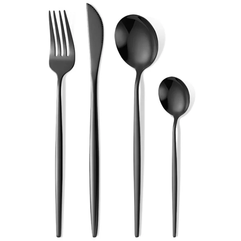 Tacamuri Portugheze, Vivimall, Set din 24 de Piese din Otel Inoxidabil, 6 Cutie, 6 Furculite, 6 Linguri de Masa, 6 Linguri...