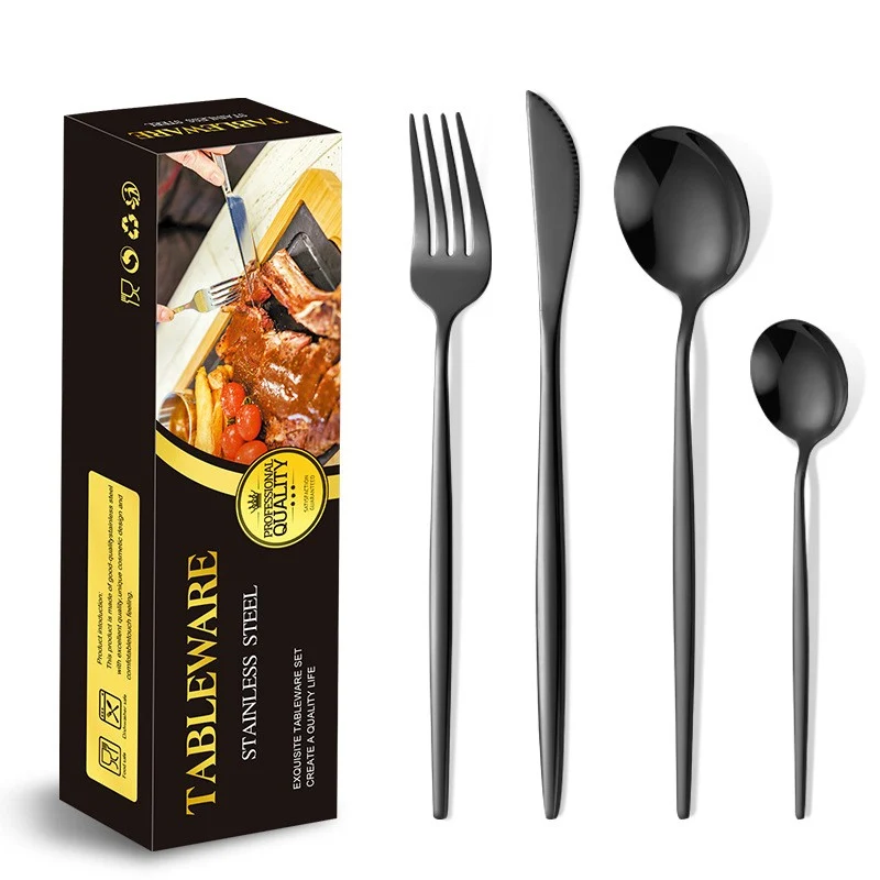 Tacamuri Portugheze, Vivimall, Set din 24 de Piese din Otel Inoxidabil, 6 Cutie, 6 Furculite, 6 Linguri de Masa, 6 Linguri...