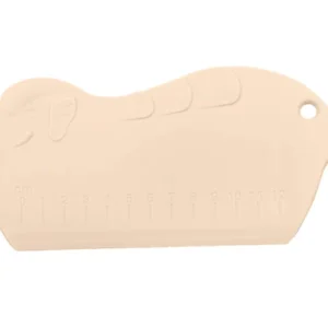 Taietor aluat din plastic ABS, crem, gradat, model elefant, 17 x 9 cm