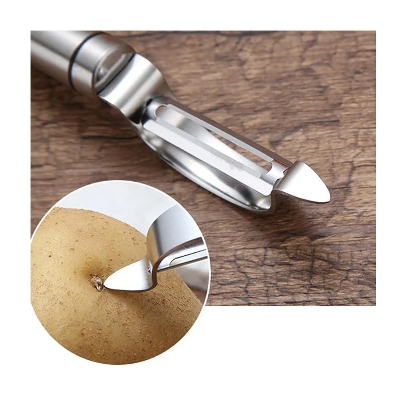 Taietor inox pentru legume si fructe otel inoxidabil, design ergonomic