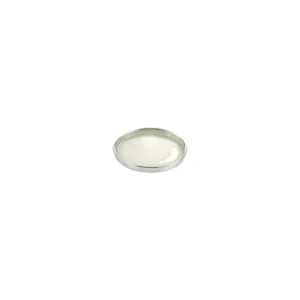 Tavă de coaster Argenesi Luce D. 12cm sticlă alb perlat argintiu 0.02868