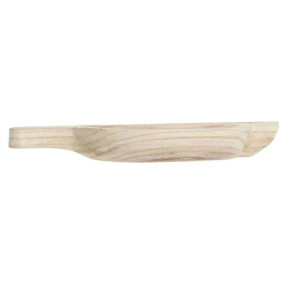 Tavă pentru gustari DKD Home Decor Maro Deschis Natural Tropical 38 x 21 x 5 cm 30 x 21 x 5 cm