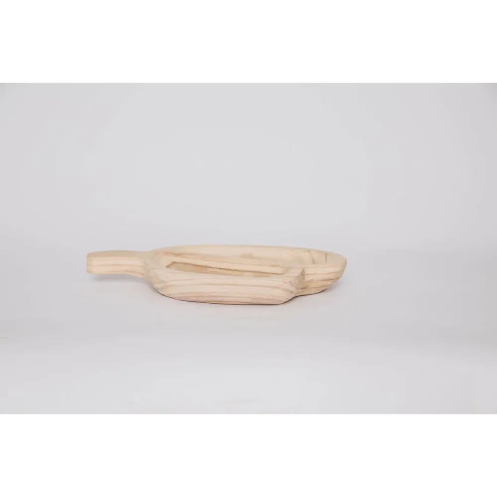 Tavă pentru gustari DKD Home Decor Maro Deschis Natural Tropical 38 x 21 x 5 cm 30 x 21 x 5 cm