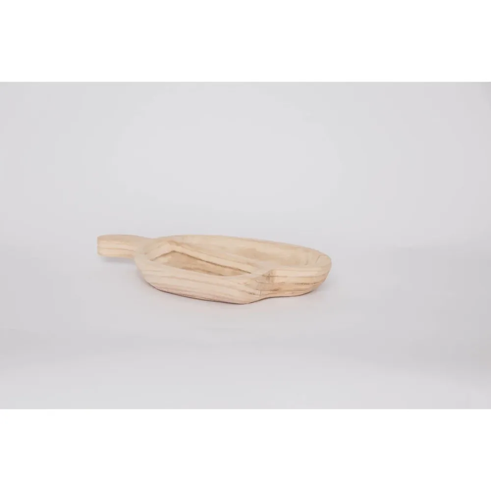 Tavă pentru gustari DKD Home Decor Maro Deschis Natural Tropical 38 x 21 x 5 cm 30 x 21 x 5 cm