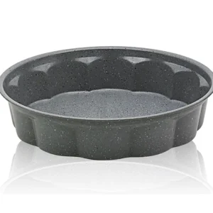 Tavă pentru tort ZEPHYR ZP 1223 NM, 27,5 cm, acoperire marmorizată, gri
