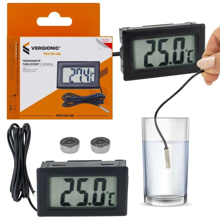 Termometru cu panou digital LCD cu sondă