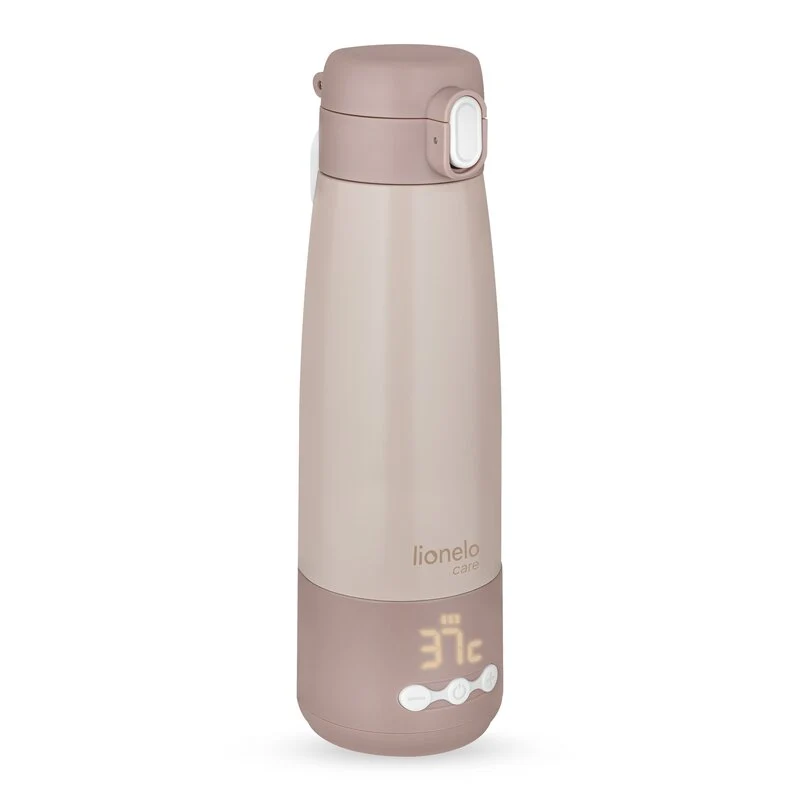 Termos inteligent cu incalzire, Lionelo, ThermUp Bottle, Incalzeste 3.5 min, Mentine temperatura pana la 20 h, Constructie...