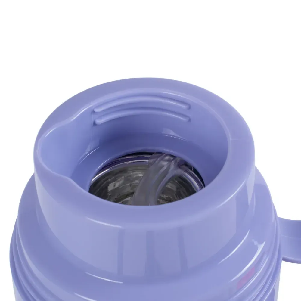 Termos, Naimeed D6418, pentru bauturi reci sau calde, Sticla si ABS, 1.8L, Albastru, 160x345x132mm