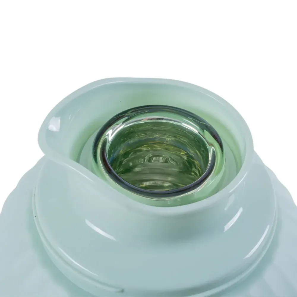 Termos, Naimeed D6423, pentru bauturi reci sau calde, Sticla si ABS, 3L, Turcoaz, 165x480x162mm