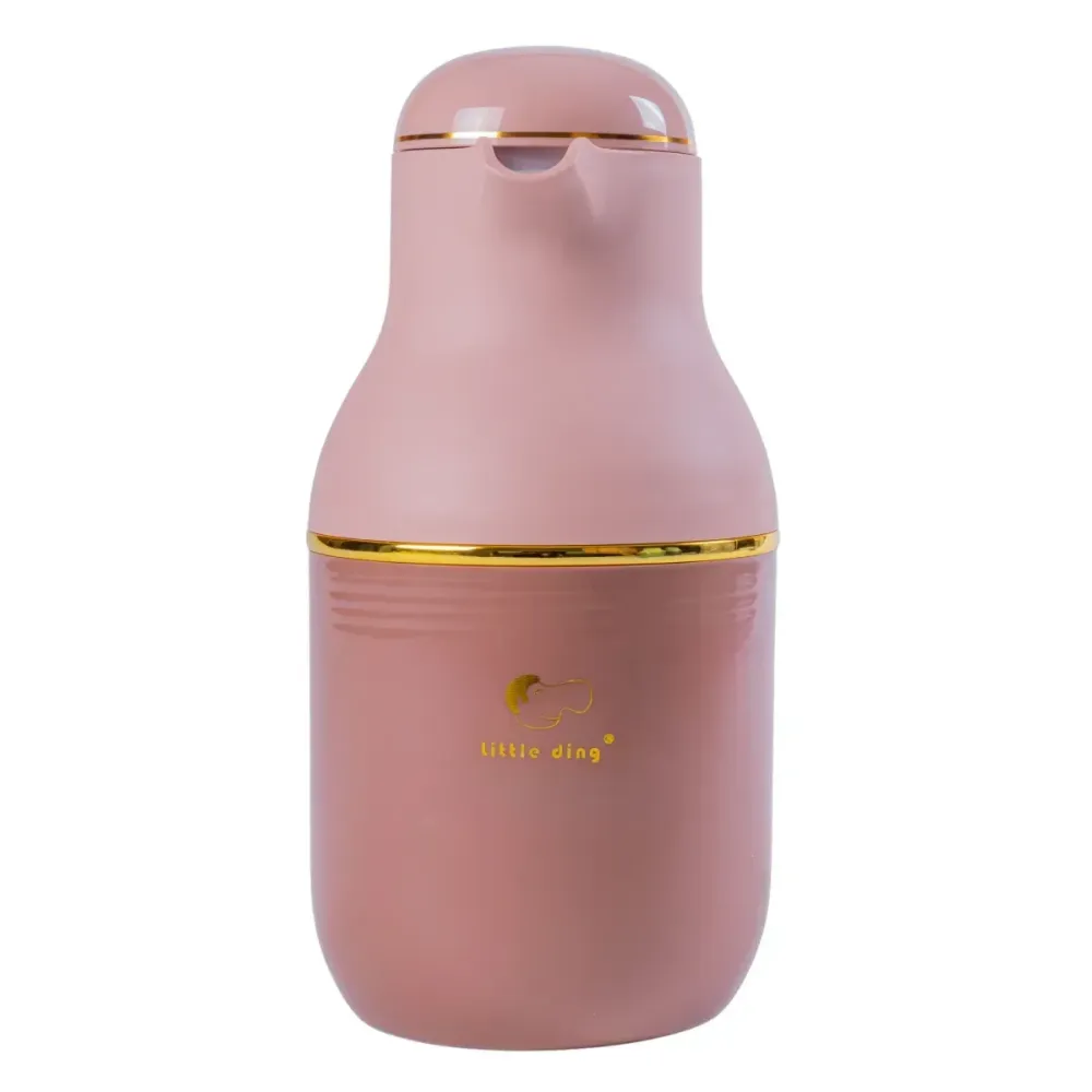 Termos, Naimeed D6427, pentru bauturi reci sau calde, Sticla si ABS, 1L, Maro, 130x280x160mm