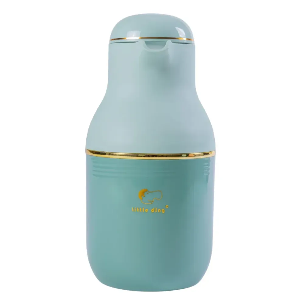 Termos, Naimeed D6429, pentru bauturi reci sau calde, Sticla si ABS, 1.6L, Verde 130x320x170mm