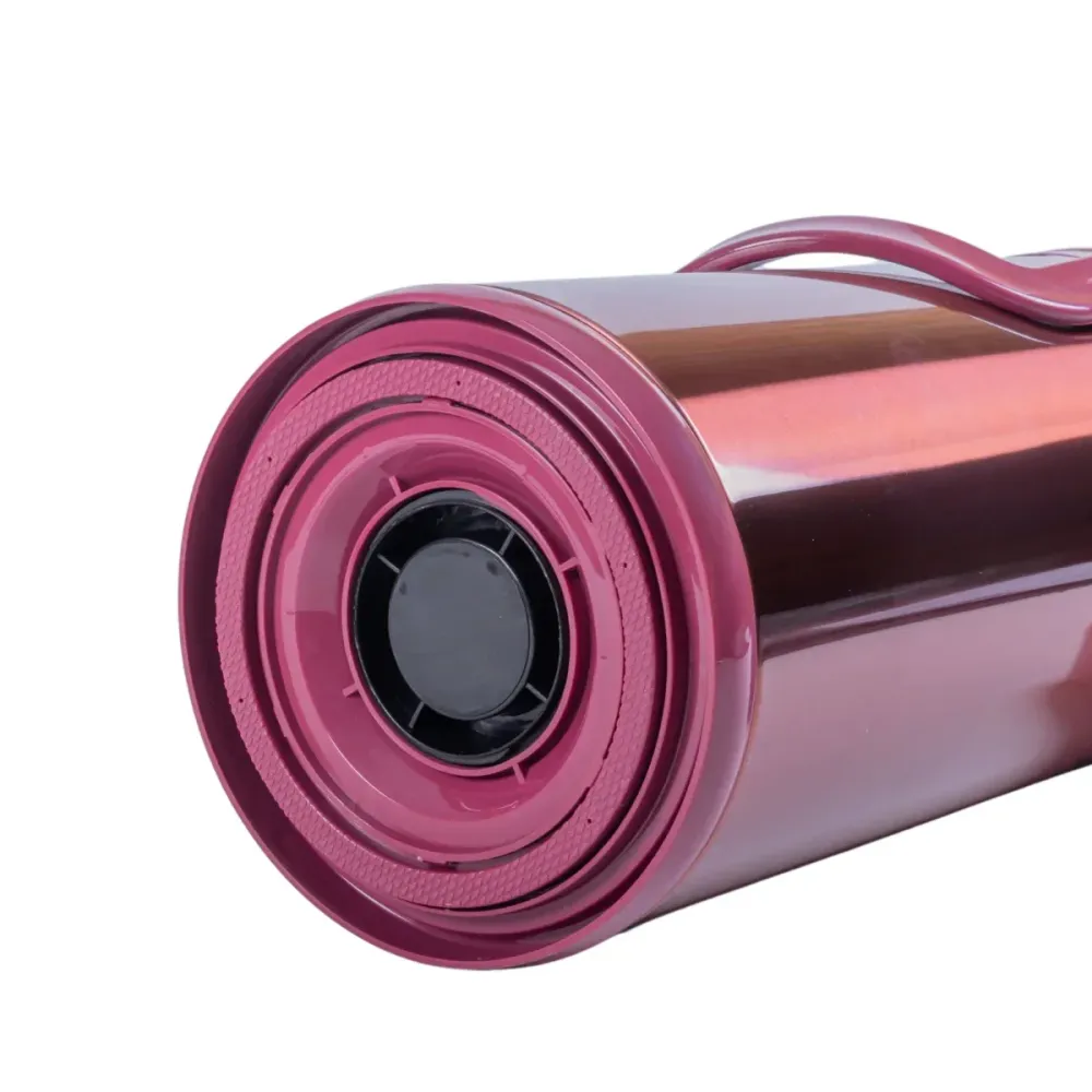 Termos, Naimeed D6440, pentru bauturi reci sau calde, Sticla si ABS, 2.5L, Visiniu, 185x400x260mm