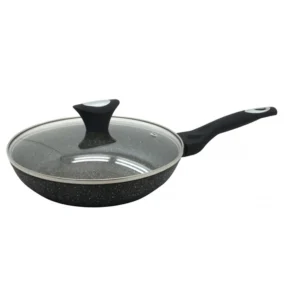 Tigaie cu capac KLAUSBERG KB 7041, 28X5.2 cm, acoperire cu marmură, inducție, negru