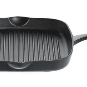 Tigaie grill patrata, 26x26cm, fonta, negru, colectia Provence - KUCHENPROFI