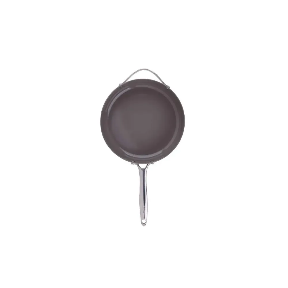 Tigaie inalta cu capac ZILAN, interior din ceramica, diametru 28cm, crem / ZLN 0880