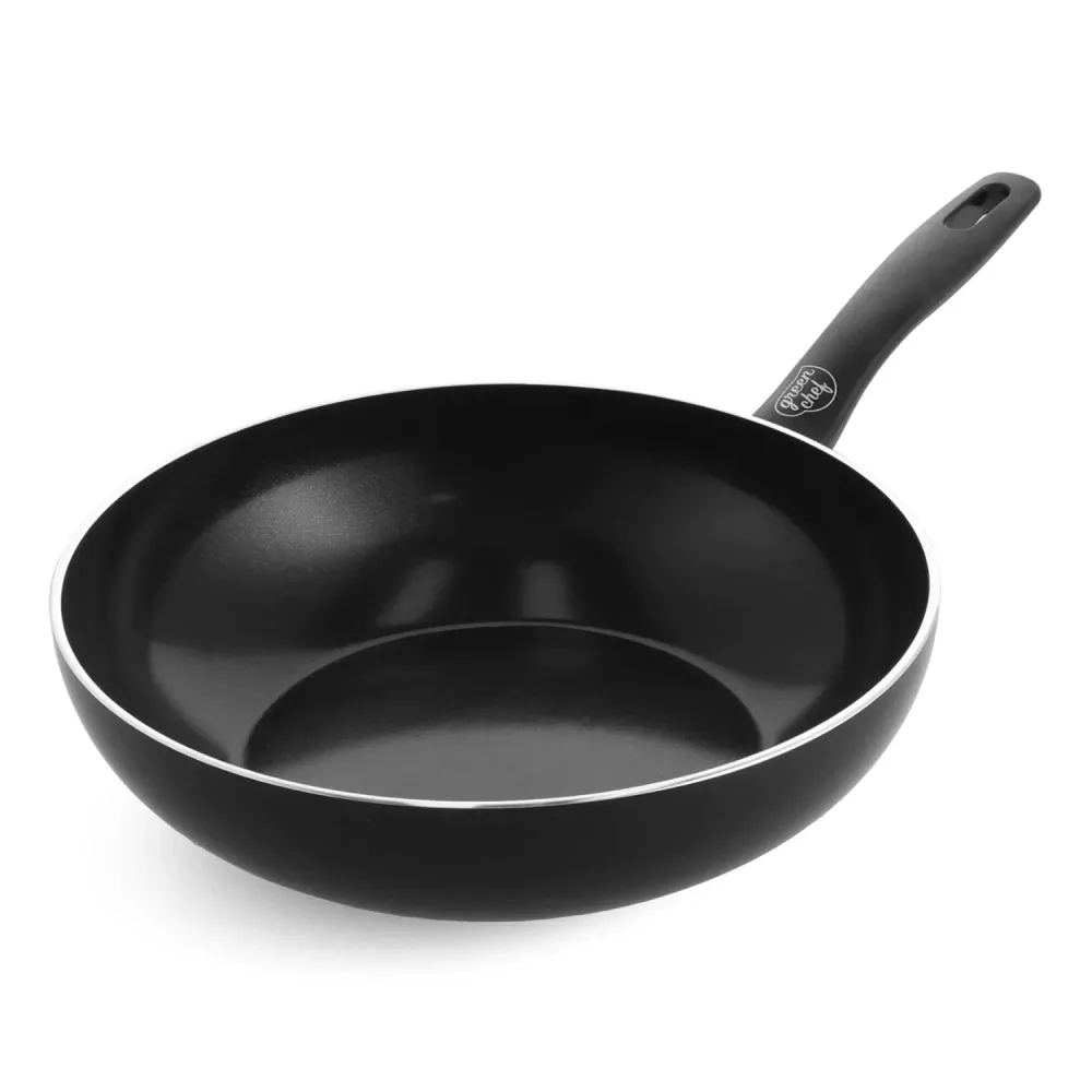 Tigaie wok ceramica antiaderenta Green Chef Prime, 28 cm - GREENPAN