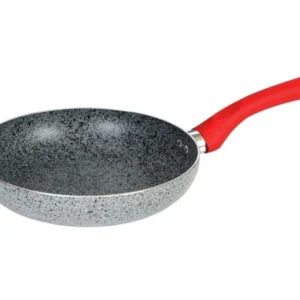 Tigaie ZEPHYR Actual line ZP 1319 NM24, 24x5 cm, Înveliș marmorat-ceramic, Inducție, Gri/roșu