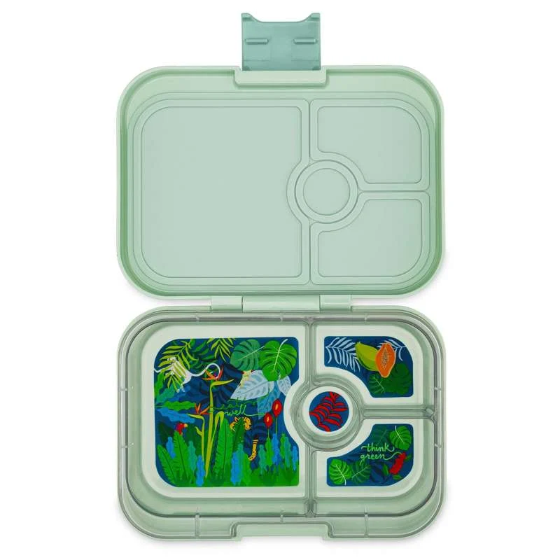 Yumbox Cutie pentru prânz - Panino - 4 compartimente - Verde salvie/Junglă