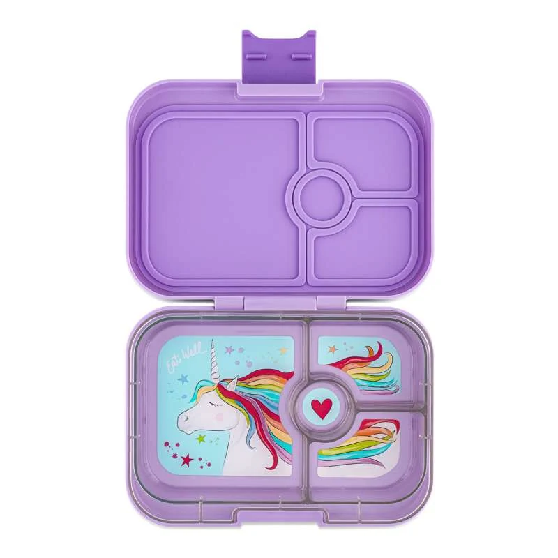Yumbox Cutie pentru prânz - Panino - 4 compartimente - Lavandă Purpurie/Unicorn