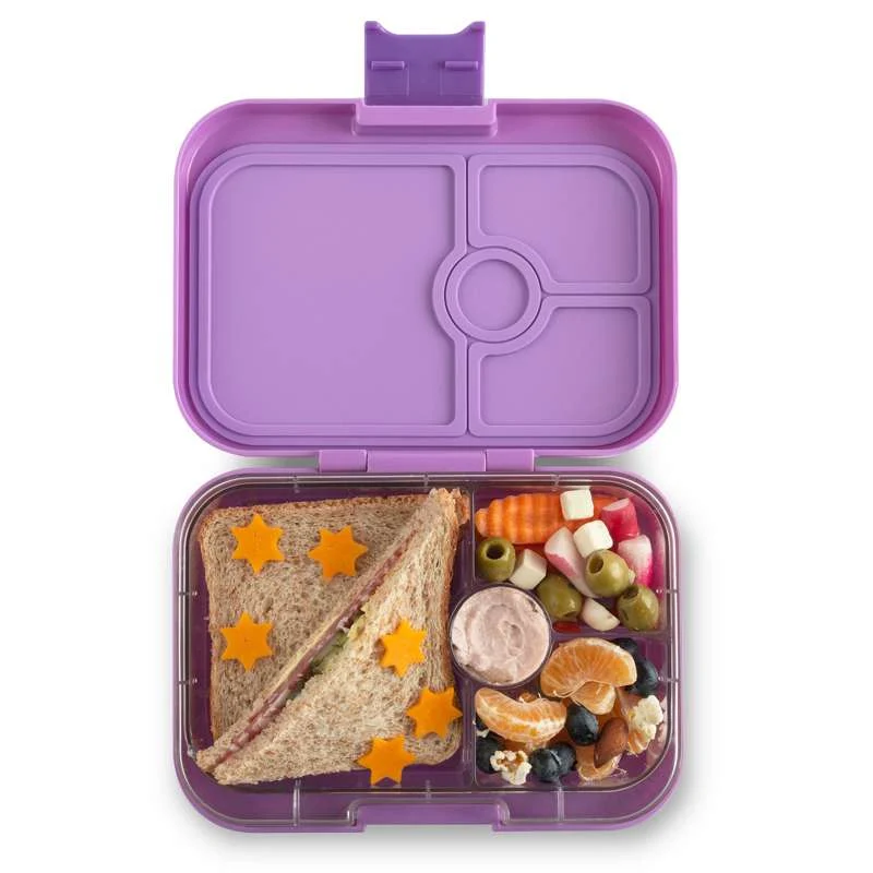 Yumbox Cutie pentru prânz - Panino - 4 compartimente - Lavandă Purpurie/Unicorn