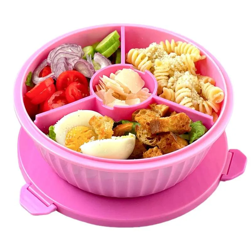 Yumbox Cutie pentru prânz - Poke Love Bowl - 4 compartimente - Roz Guava