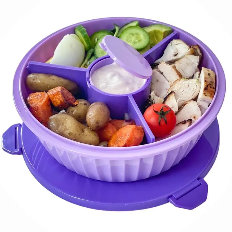 Yumbox Cutie pentru prânz - Poke Love Bowl - 4 compartimente - Maui Purple