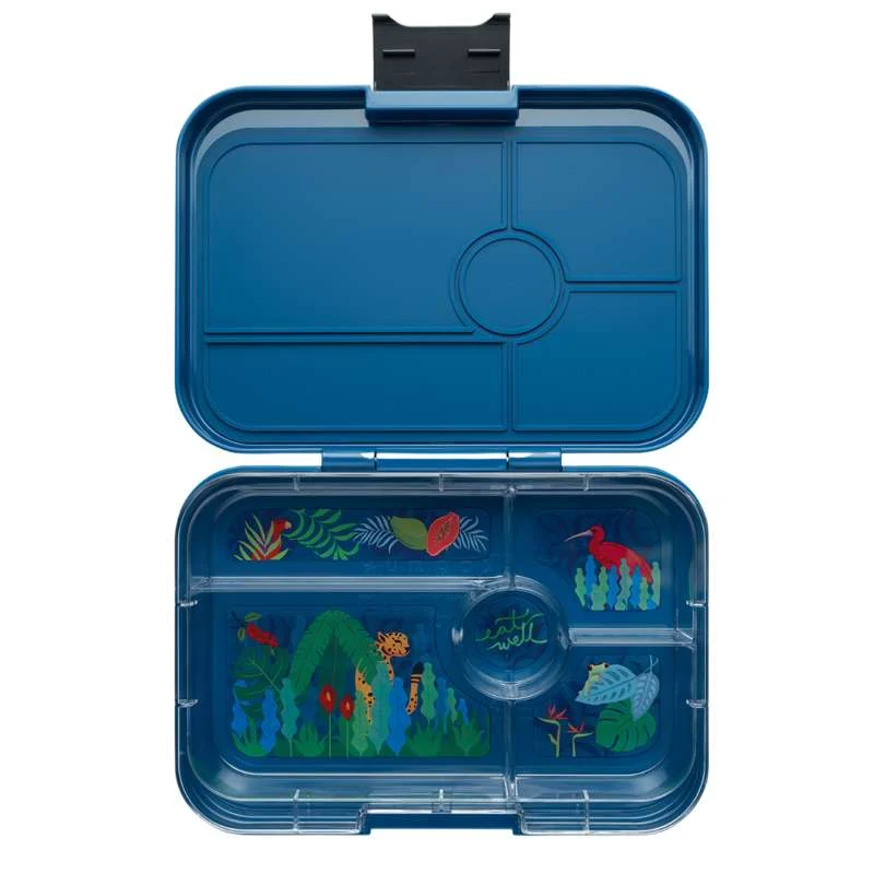 Yumbox Cutie pentru prânz - Tapas XL - 5 compartimente - Monte Carlo Albastru/Jungla