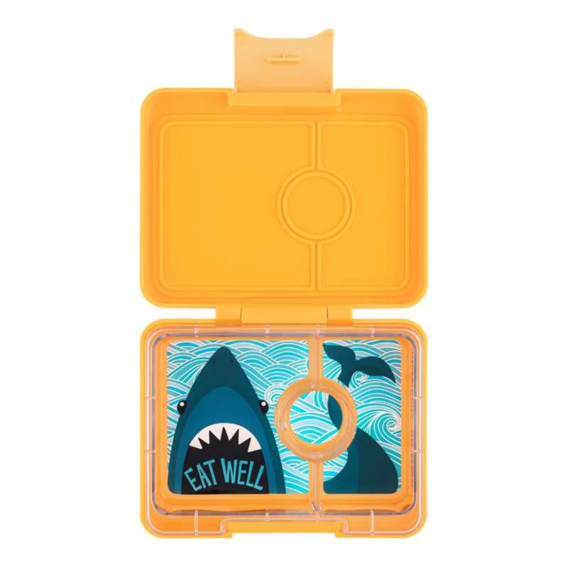 Yumbox Cutie de prânz - Minisnack - 3 compartimente - Yoyo Galben/Rechin