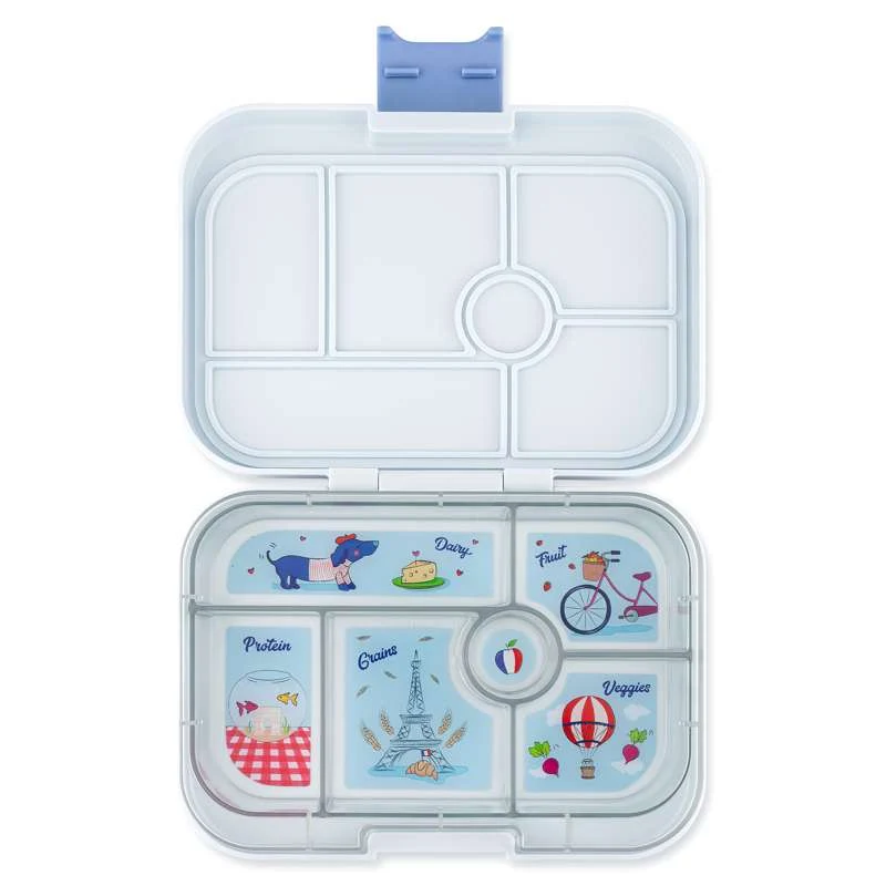 Yumbox Cutie de prânz - Original - 6 compartimente - Hazy Gray/Paris