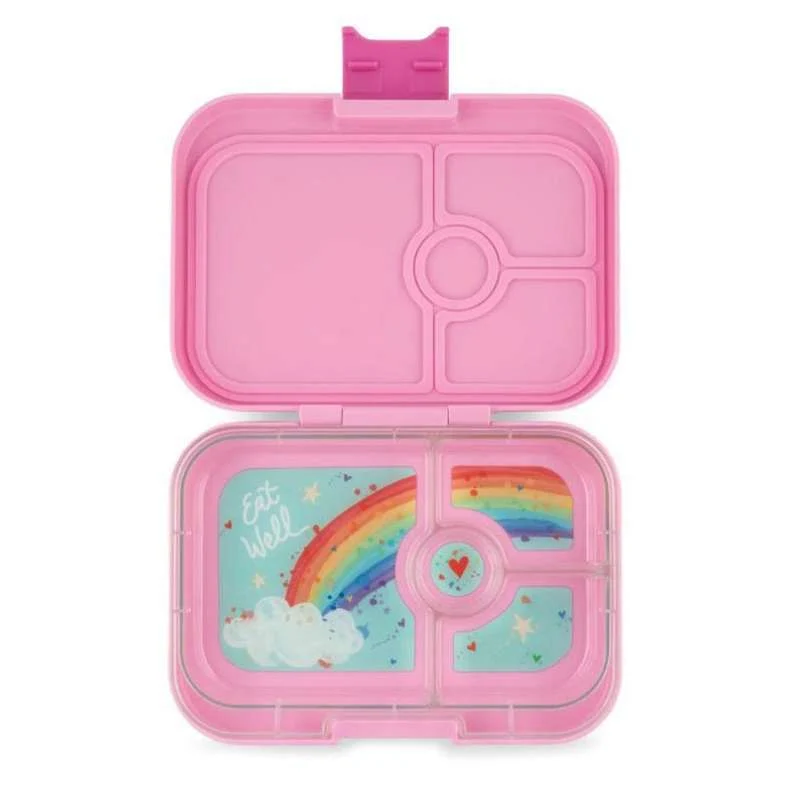 Yumbox Cutie de prânz - Panino - 4 compartimente - Power Pink/Rainbow