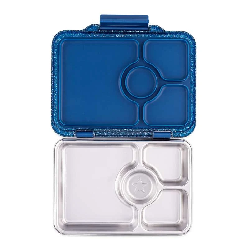 Yumbox Cutie de prânz - Presto Oțel inoxidabil - 4 compartimente - Albastru înstelat