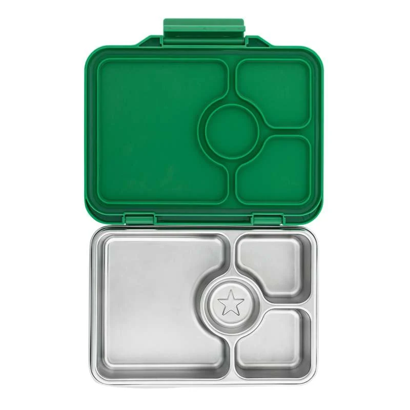 Yumbox Cutie de prânz - Presto Oțel inoxidabil - 4 compartimente - Verde Pomme