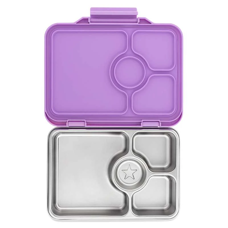Yumbox Cutie de prânz - Presto Oțel inoxidabil - 4 compartimente - Lavandă Violet