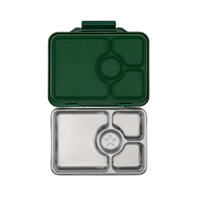 Yumbox Cutie de prânz - Presto Oțel inoxidabil - 4 compartimente - Dublin Verde