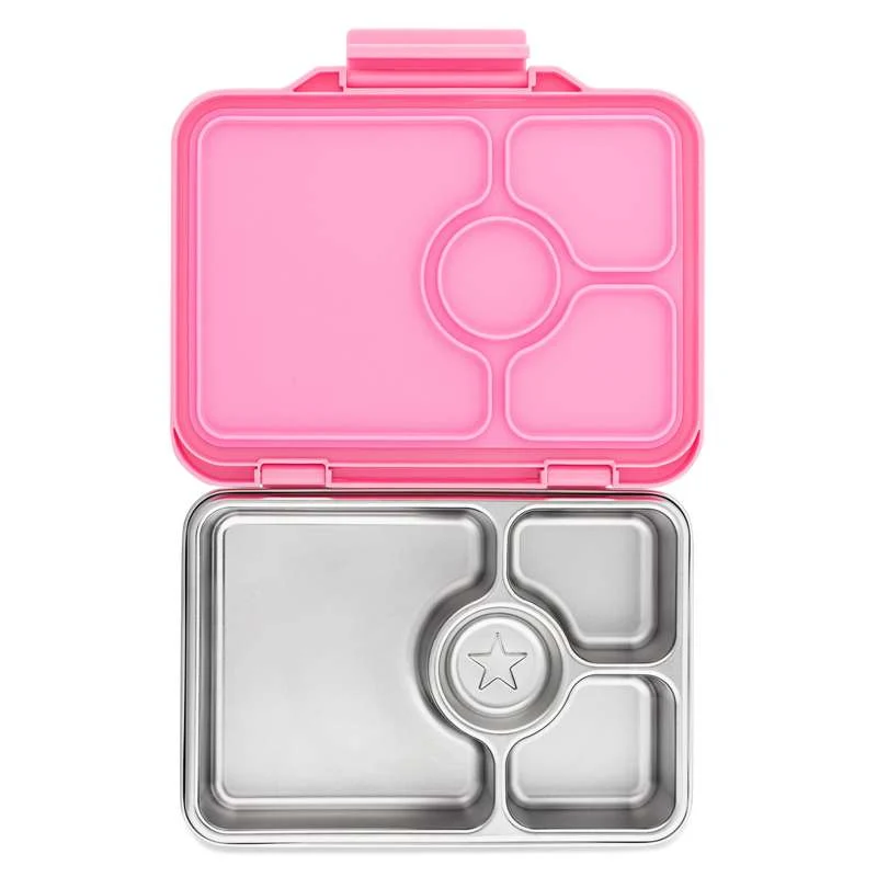 Yumbox Cutie de prânz - Presto Oțel inoxidabil - 4 compartimente - Versaille Rose