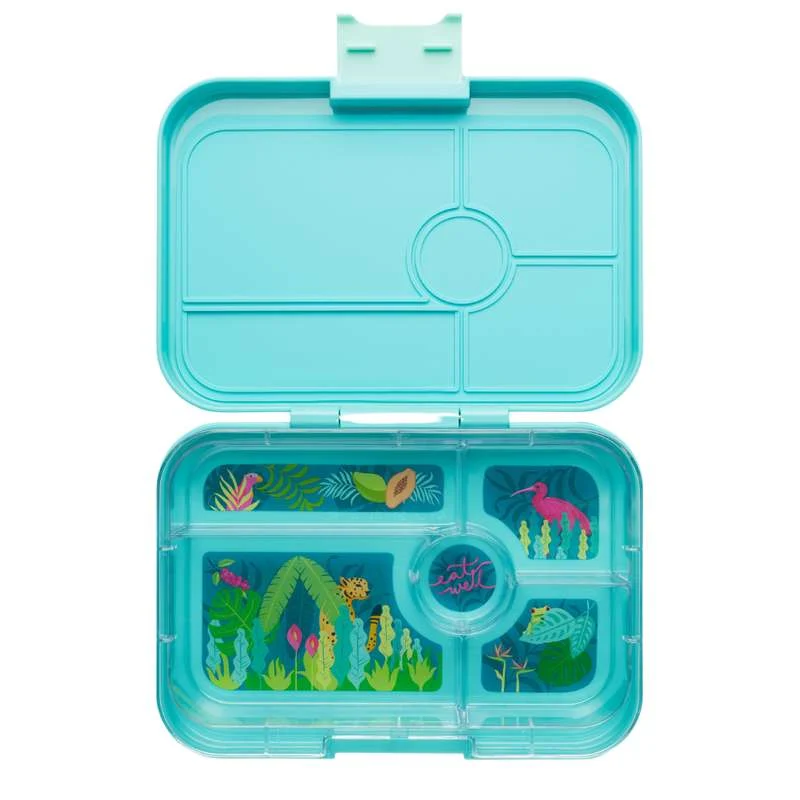 Yumbox Cutie de prânz - Tapas XL - 5 compartimente - Antibes Blue/Jungle Pastel