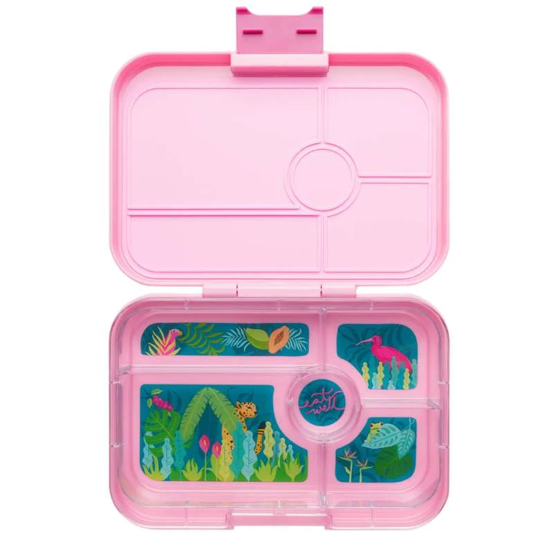 Yumbox Cutie de prânz - Tapas XL - 5 compartimente - Capri Pink/Jungle Pastel