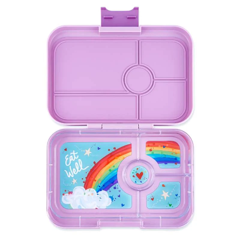 Yumbox Cutie de prânz - Tapas XL - 4 compartimente - Sevilia Violet/Curcubeu