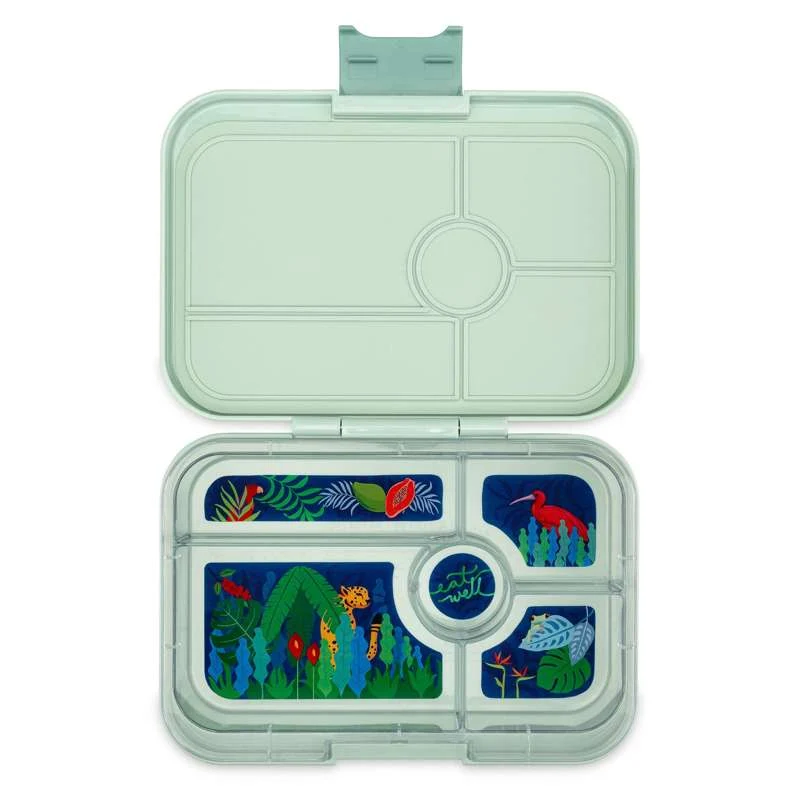 Yumbox Cutie de prânz - Tapas XL - 5 compartimente - Verde fistic/Junglă