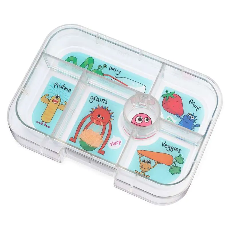 Yumbox Tavă de servire - Tavă originală - 6 compartimente - Monștri amuzanți