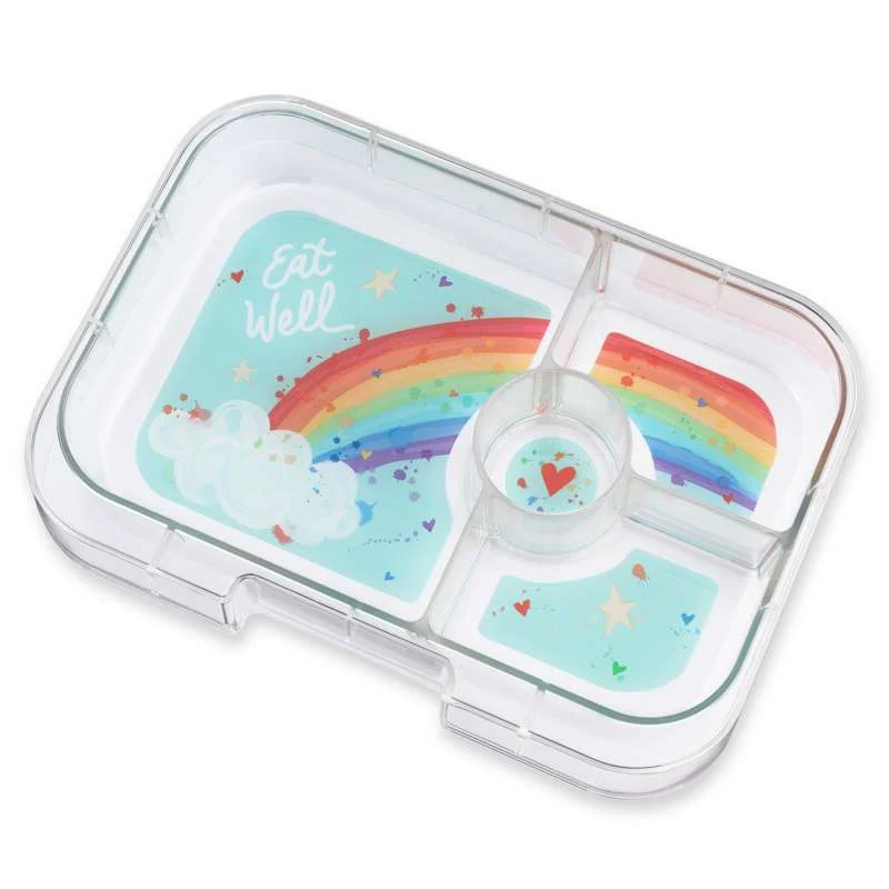 Yumbox Tavă de servire - Tavă Panino - 4 compartimente - Curcubeu