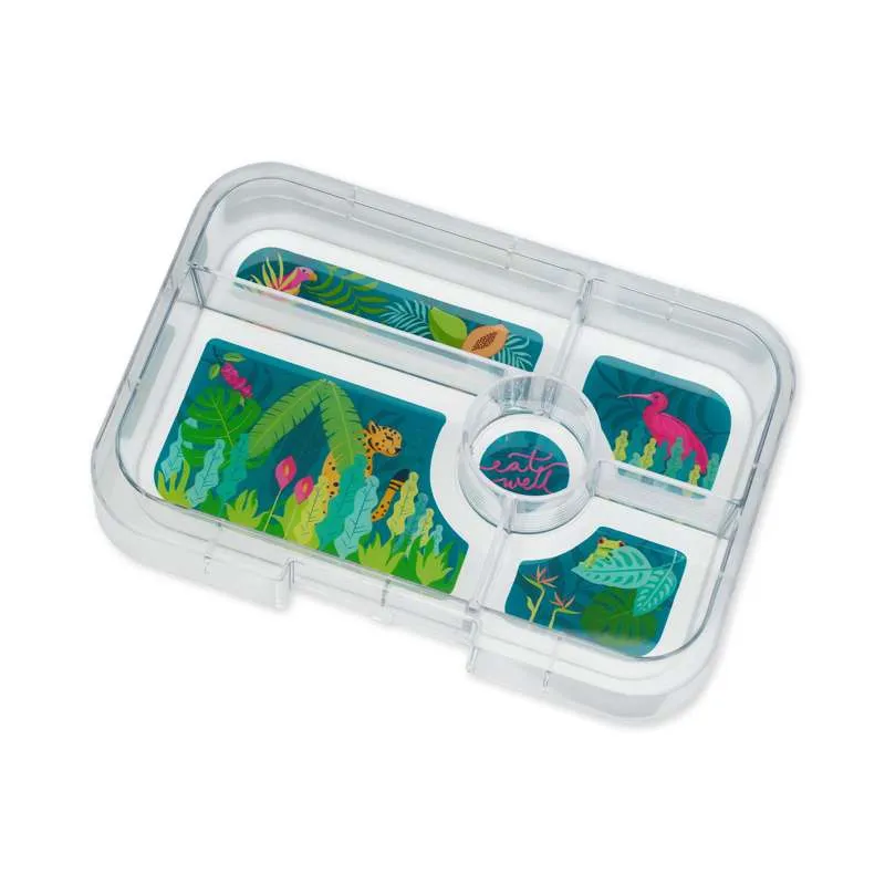 Yumbox Tavă de servire - Tavă pentru tapas - 5 compartimente - Jungle Pastel
