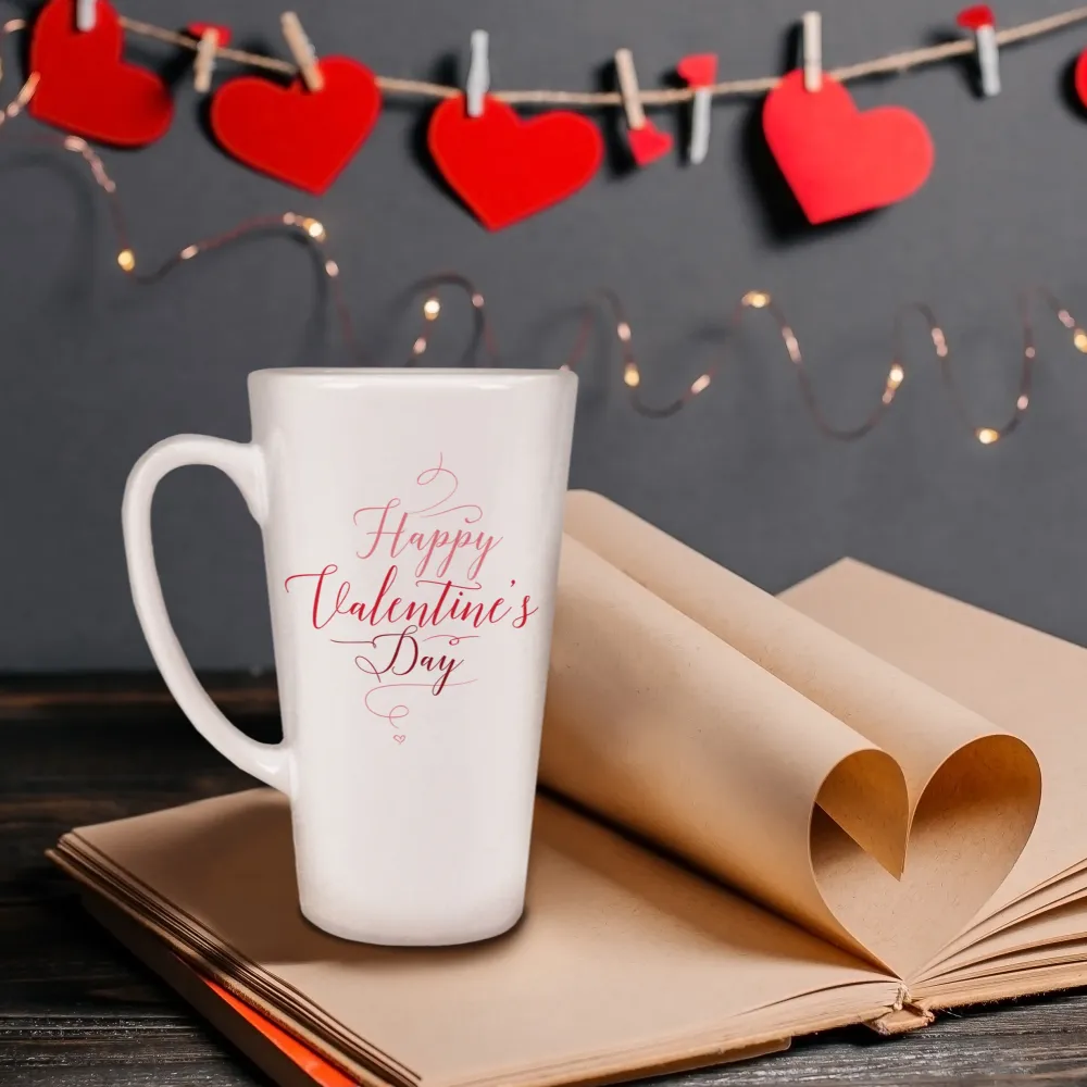 Ziua Îndrăgostiților Latte Mug - HAPPY VALENTINES DAY