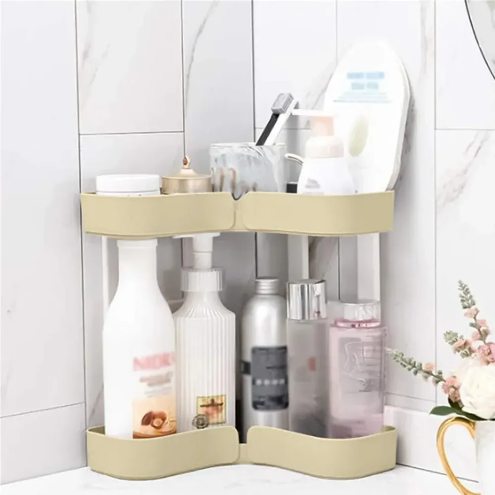 Raft multifunctional, 2 niveluri, Naimeed D5368, Crem, 25x25x32cm
