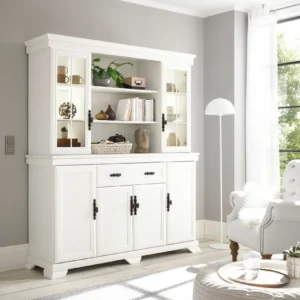 Bufet alb Royal cu design exclusivist foarte elegant, 168 cm latime