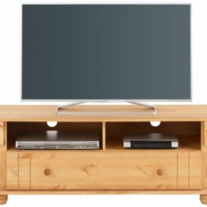 Comodă TV Adele din lemn de pin natur, 120 cm